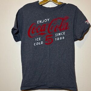 Coca Cola Men's Dark Gray Tee with Red Logo